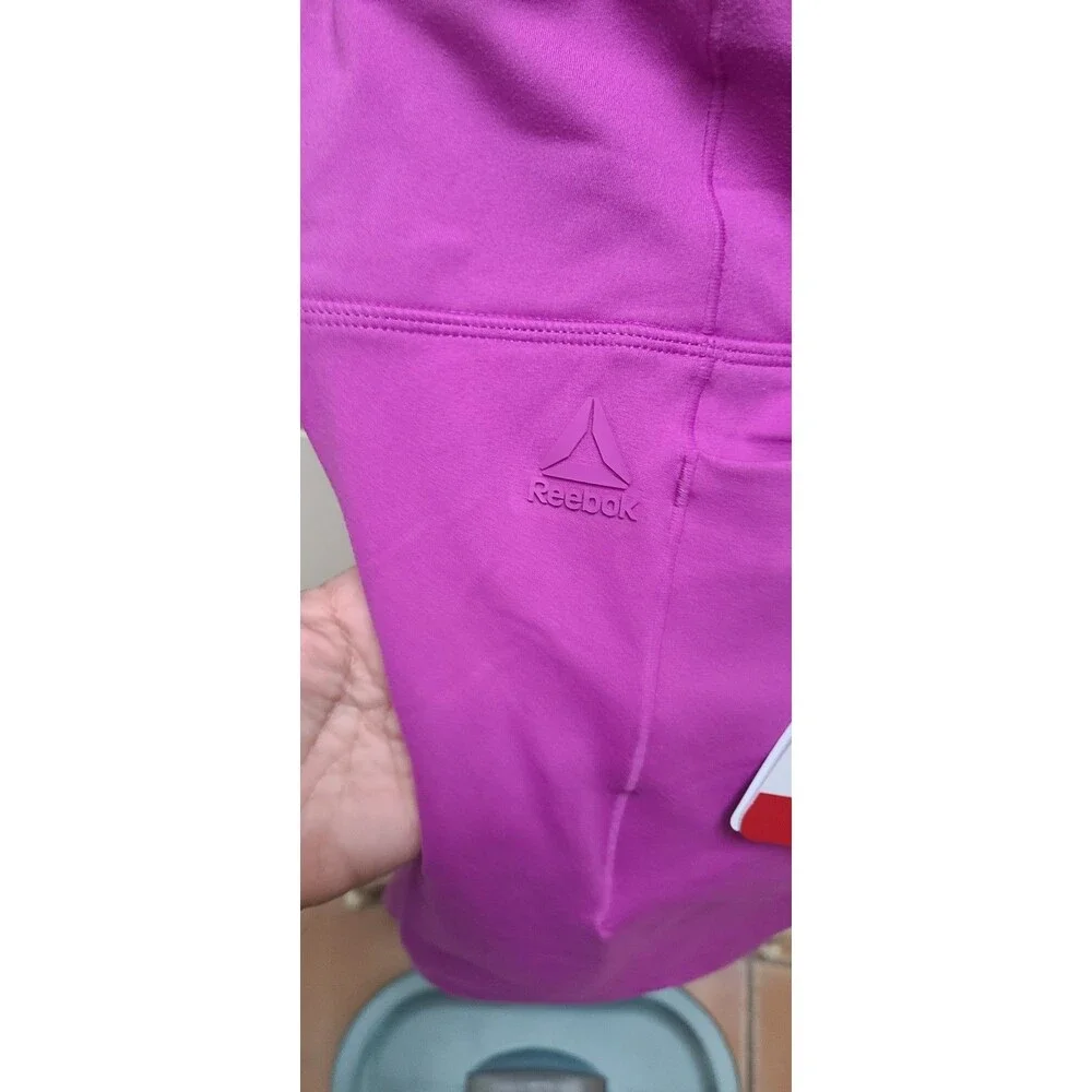 Nwt Reebok Women High Waist Reflex Cycling Shorts Cattleya Orchid XS Small
